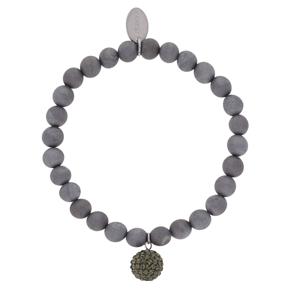 Agathe – Armband – grau