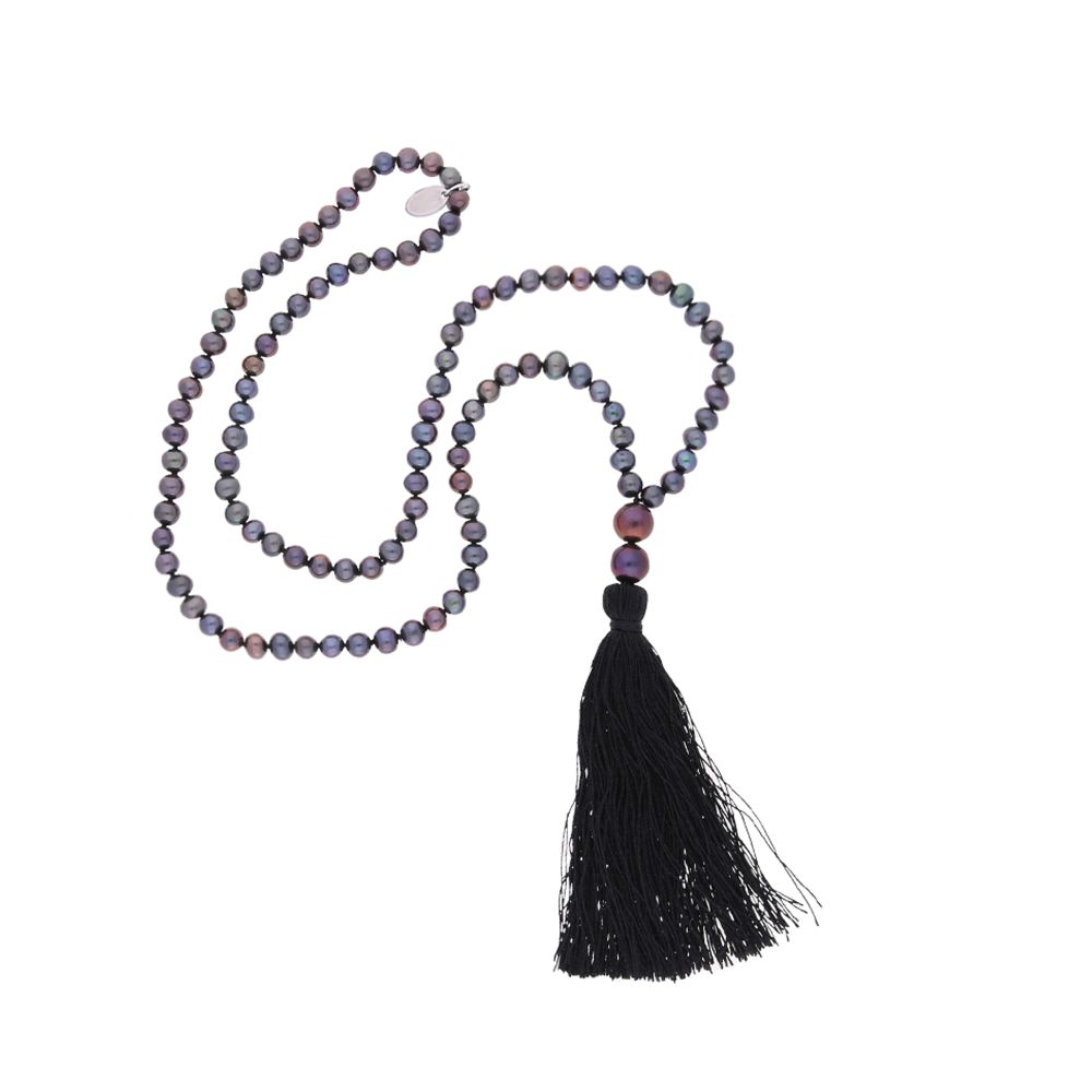 Agatha – Halskette – grau, schwarz