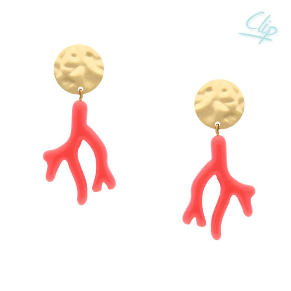 INAstyle I Ohrclip Arielle in Apricot und Gold